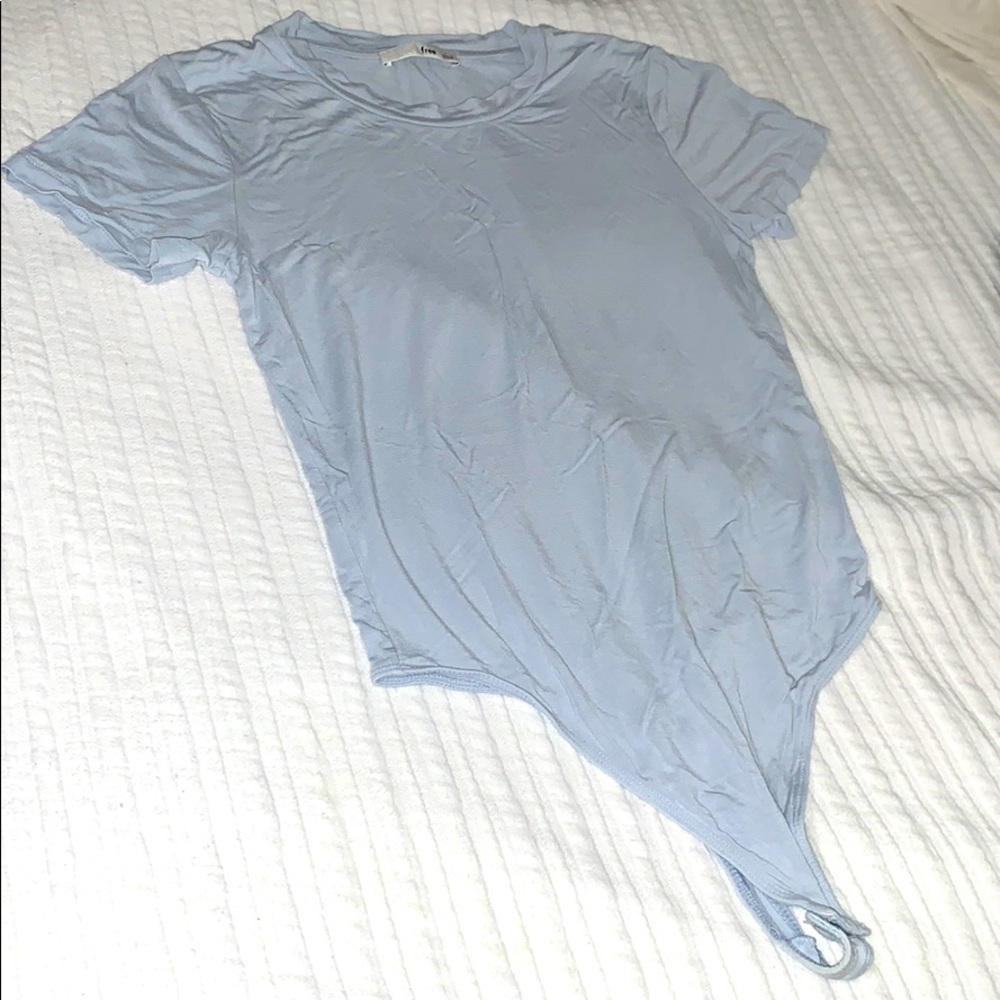 aritzia baby blue body suit